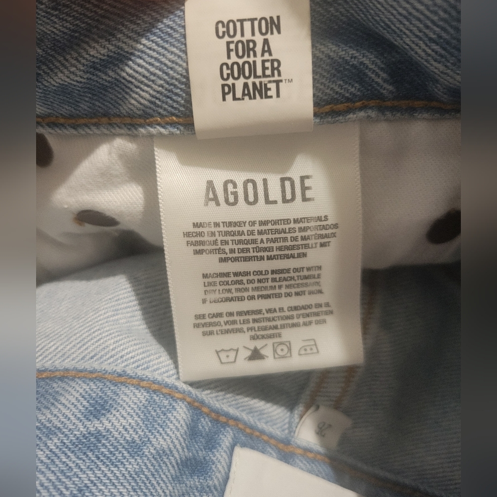 Agolde Light Blue 90's Crop - Picture 4 of 5